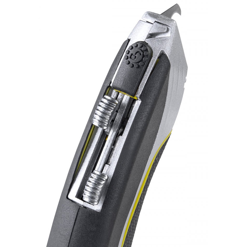 TOP MASTER PRO Cutter multifunctional cu 4 lame de schimb TMP Maner in doua straturi pentru prindere mai buna Material: otel calit cu continut ridicat de carbon Corp metalic Top Master Pro - scule electrice si unelte profesionale - BricoMart