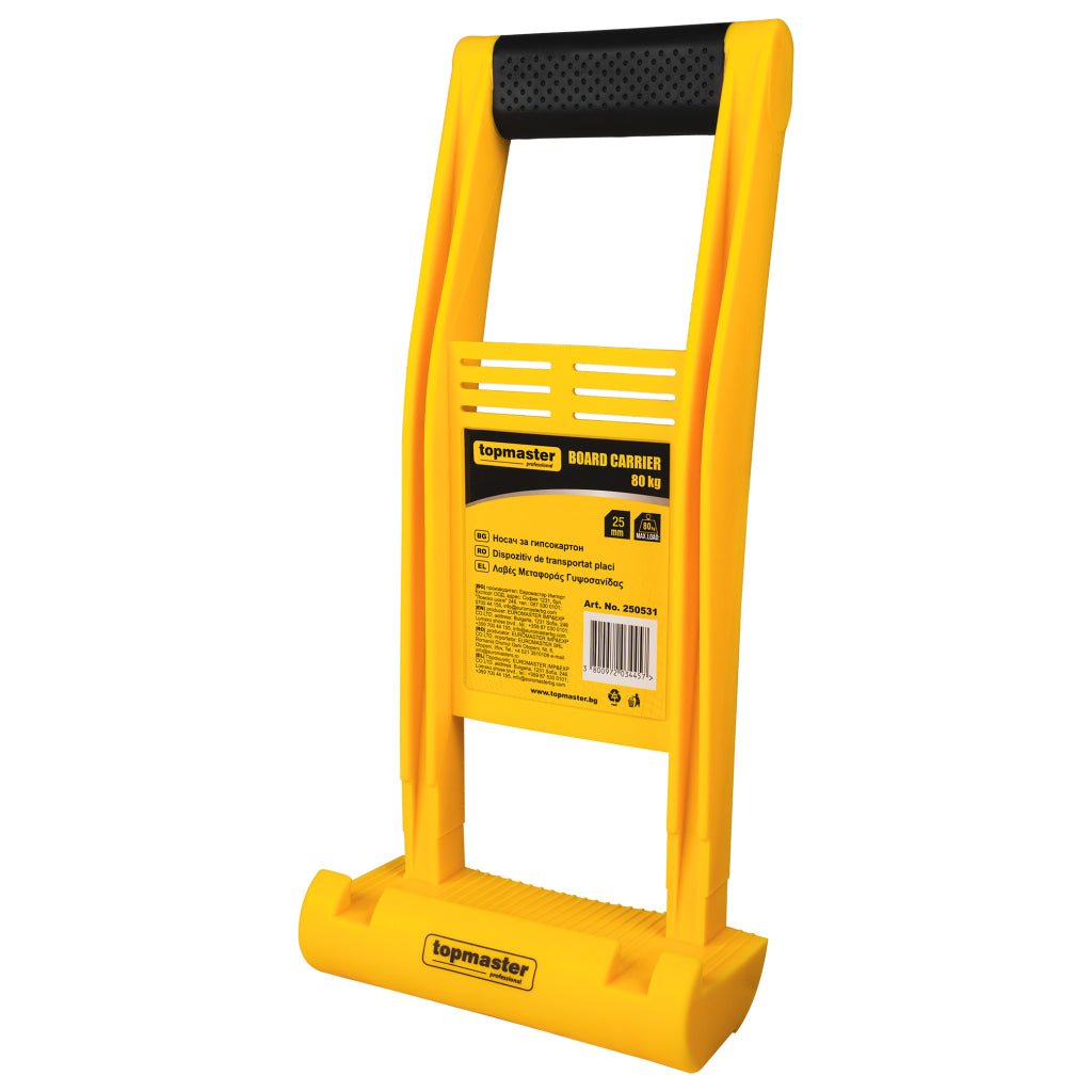 TOP MASTER PRO Dispozitiv de transportat placi Este destinat transportului de gips - carton și plăci OSB Fabricat din material ABS de înaltă calitate, caracterizat prin Top Master Pro - scule electrice si unelte profesionale - BricoMart