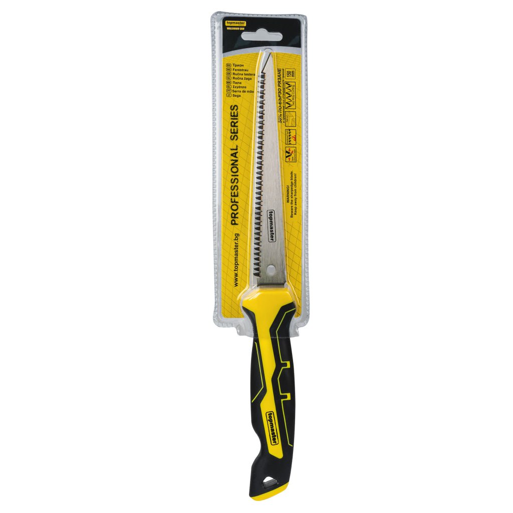 TOP MASTER PRO Ferastrau gips - carton dublu taiș 150mm TMP Dinti caliti si ascutiti in 3 planuri Top Master Pro - scule electrice si unelte profesionale - BricoMart
