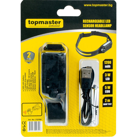 TOP MASTER PRO Lanterna frontala LED cu senzor TMP Top Master Pro - scule electrice si unelte profesionale - BricoMart