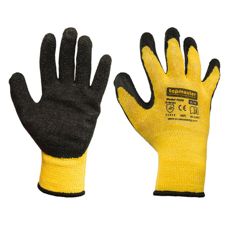 TOP MASTER PRO Mănuși de protecție PG09 latex TMP Învelișul din latex oferă o aderență excelentă și protecție împotriva zgârieturilor, tăieturilor și substanțelor chimice Top Master Pro - scule electrice si unelte profesionale - BricoMart