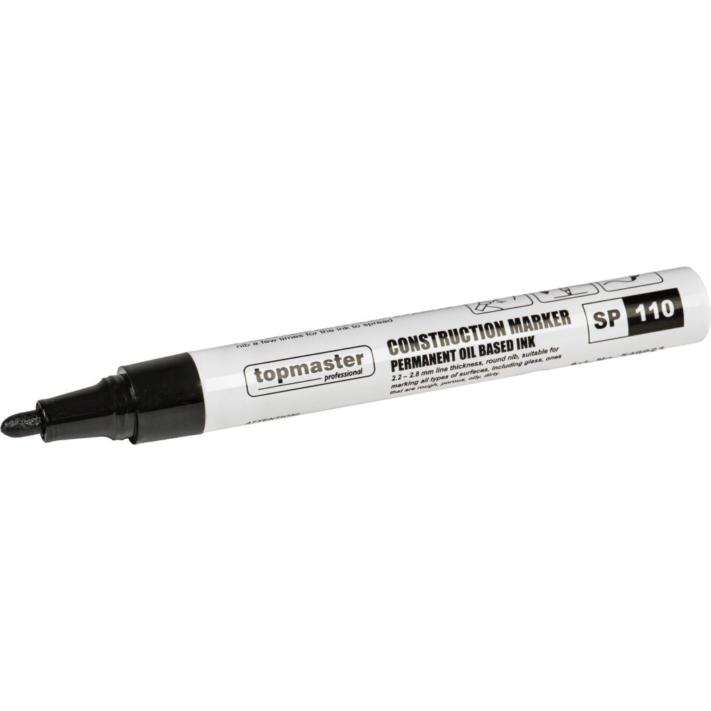 TOP MASTER PRO Marker permanent TMP 24 pcs Abilitatea de a scrie pe suprafețe dure, cum ar fi piatră, metal, sticlă, lemn, plastic, precum și pe zone grase sau cu Top Master Pro - scule electrice si unelte profesionale - BricoMart