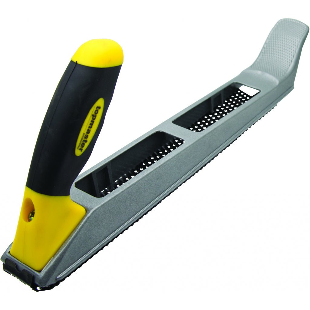 TOP MASTER PRO Rindea metalica 250x40mm maner plastic TMP Maner 2 straturi Corp usor Top Master Pro - scule electrice si unelte profesionale - BricoMart