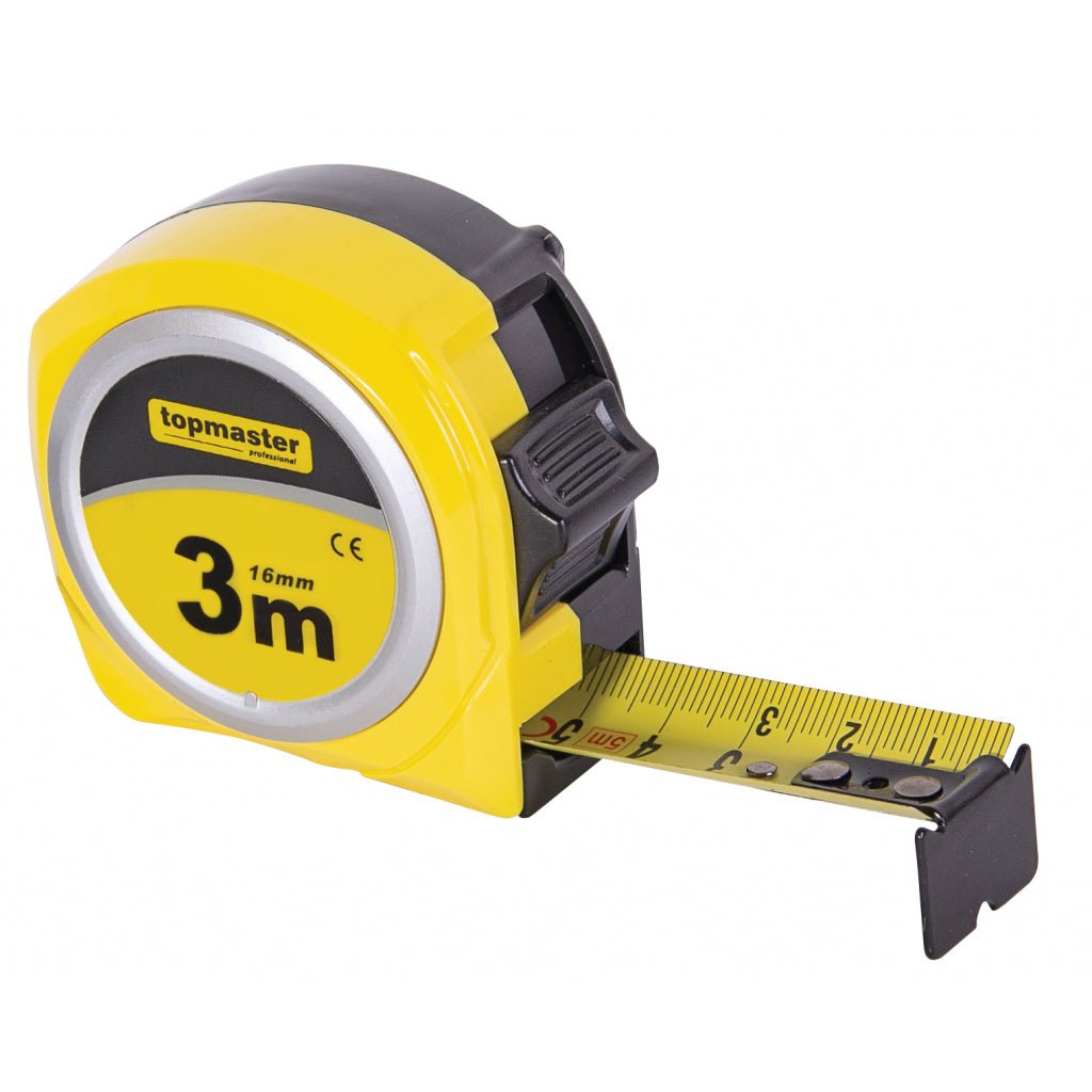 TOP MASTER PRO Ruleta compacta 5mx19mm TMP Posibilitate masurare pe partea din spate a benzii Carcasa antisoc ABC Top Master Pro - scule electrice si unelte profesionale - BricoMart