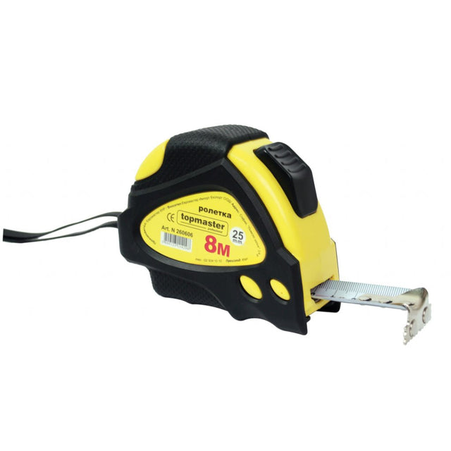 TOP MASTER PRO Ruleta dublu - stop 2m х 16mm TMP Varf magnetic puternic Mecanism de blocare, prindere confortabila si clema pentru centura Banda acoperita cu polimer ant Top Master Pro - scule electrice si unelte profesionale - BricoMart