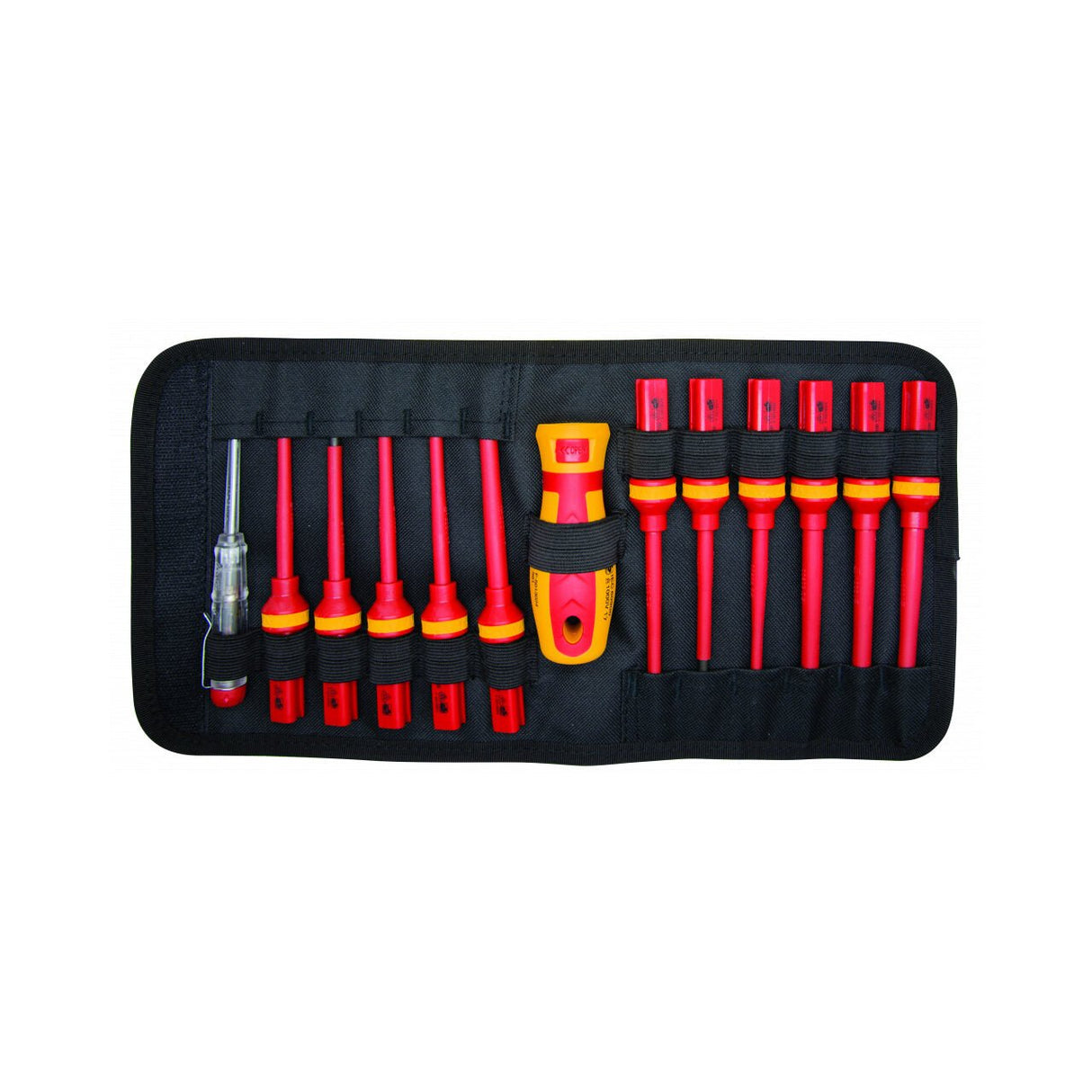 TOP MASTER PRO Set 13 buc. surubelnite izolate VDE Cutie de depozitare Maner izolat Surubelnite izolate cu protectie 1000V Top Master Pro - scule electrice si unelte profesionale - BricoMart