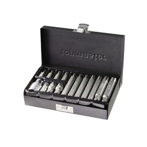 TOP MASTER PRO Set 15 buc biti RIBE M6 - M14X 30/75mm + adaptor 1/2'' TMP Sunt folosiți pentru strângerea și slăbirea diferitelor conexiuni filetate, în principal la mașini - chiulase, transmisi Top Master Pro - scule electrice si unelte profesionale - BricoMart