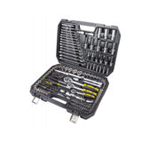 TOP MASTER PRO Set 216 tubulare ¼ si ½ si 3/8 CR - V entry level TMP Material: otel crom - vanadiu de inalta calitate 50BV30. Cu acoperire anticoroziune Top Master Pro - scule electrice si unelte profesionale - BricoMart