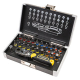 TOP MASTER PRO Set 32 buc biti ¼ Setul include cele mai populare dimensiuni de biți din oțel S2, combinate cu un mini clichet cu 50 de dinți. Extrem de c Top Master Pro - scule electrice si unelte profesionale - BricoMart