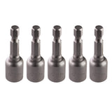 TOP MASTER PRO Set 5 biti cu tubulara 10x48 mm TMP Fabricat din oțel crom vanadiu Hexagon intern Vârf magnetizat Sunt potrivite pentru zone greu accesibile Top Master Pro - scule electrice si unelte profesionale - BricoMart