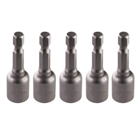 TOP MASTER PRO Set 5 biti cu tubulara 10x48 mm TMP Fabricat din oțel crom vanadiu Hexagon intern Vârf magnetizat Sunt potrivite pentru zone greu accesibile Top Master Pro - scule electrice si unelte profesionale - BricoMart