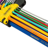 TOP MASTER PRO Set 9 chei imbus 1.5 - 10mm cu bila extra lungi COLOR TMP Material: otel crom - vanadiu de inalta calitate Unghi de lucru de pana la 25 °, pentru operare in locuri greu accesibile Top Master Pro - scule electrice si unelte profesionale - BricoMart