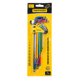 TOP MASTER PRO Set 9 chei TORX T10 - T50 extra lungi COLOR TMP Fabricat din Otel Cr - V Ofera precizie si o potrivire perfecta cu capul surubului Top Master Pro - scule electrice si unelte profesionale - BricoMart