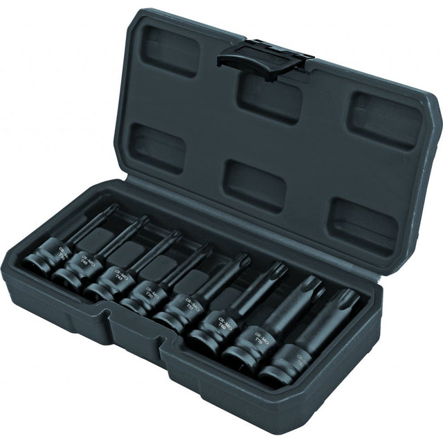 TOP MASTER PRO Set biti de impact 8 pcs CR - Mo TMP Material:otel crom molibden Tubulare de impact Prindere 1/2 " Top Master Pro - scule electrice si unelte profesionale - BricoMart
