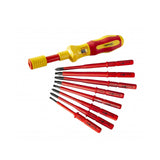 TOP MASTER PRO Set surubelnita dinamometrica 1000V 9 piese TMP Maner dinamometric izolat Mecanism de blocare Precizie la strangere +/ - 6%, acopera standard ISO intre 1Nm si 5Nm Top Master Pro - scule electrice si unelte profesionale - BricoMart