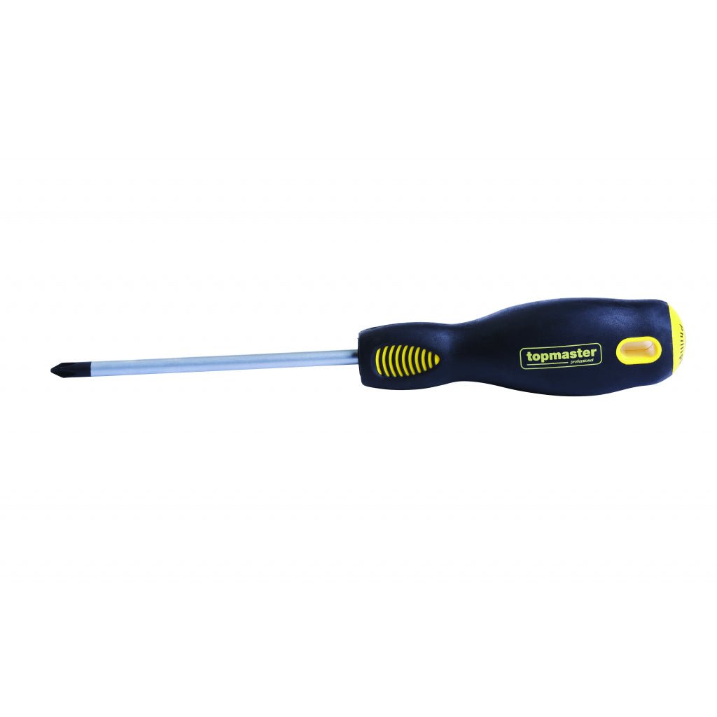 TOP MASTER PRO Surubelnita stea Ph0 х 75mm SVCM TMP Maner ergonomic 2 straturi TPR Varf magnetizat Finisaj crom mat Top Master Pro - scule electrice si unelte profesionale - BricoMart
