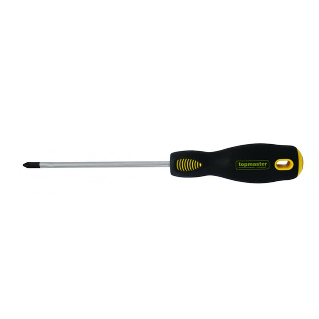TOP MASTER PRO Surubelnita stea Ph2 х 125mm SVCM TMP Maner ergonomic 2 straturi TPR Varf magnetizat Finisaj crom mat Top Master Pro - scule electrice si unelte profesionale - BricoMart
