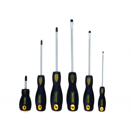 TOP MASTER PRO Surubelnite set 6pcs SVCM TMP Maner 2 straturi ergoniomic Varf magnetizat Top Master Pro - scule electrice si unelte profesionale - BricoMart