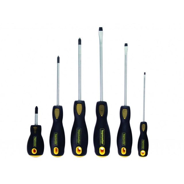 TOP MASTER PRO Surubelnite set 6pcs SVCM TMP Maner 2 straturi ergoniomic Varf magnetizat Top Master Pro - scule electrice si unelte profesionale - BricoMart