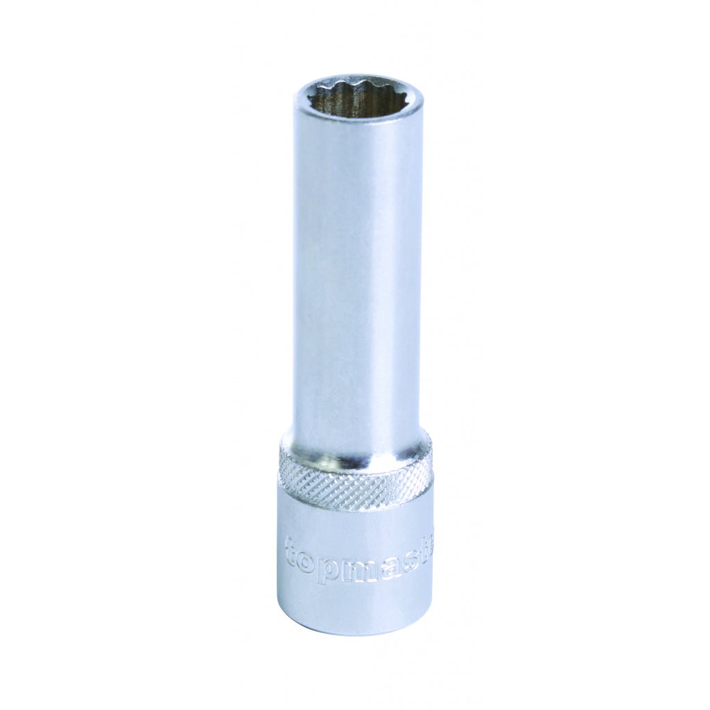 TOP MASTER PRO Tubulara adanca 12 pct 1/2"x32mm CR - V TMP Material: otel crom - vanadiu de inalta calitate 50BV30 Standard - DIN3124 Cu acoperire anticoroziune Top Master Pro - scule electrice si unelte profesionale - BricoMart