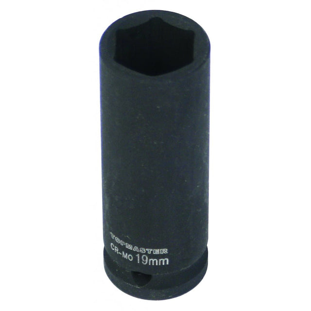 TOP MASTER PRO Tubulara adanca de impact 1/2" x 10 mm TMP Material: otel calit crom - molibden de inalta calitate Potrivit pentru chei de impact pneumatice Standard - DIN3121 Top Master Pro - scule electrice si unelte profesionale - BricoMart