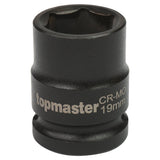 TOP MASTER PRO Tubulara de impact 1/2"19mm CR-MO TMP Material: otel calit crom-molibden de inalta calitate Potrivit pentru chei de impact pneumatice Standard - DIN3129 Top Master Pro - scule electrice si unelte profesionale - BricoMart