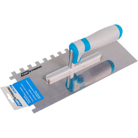 TOP STRONG Gletiera 280x120mm cu dinti TS Pentru tencuit si gletuit adezivi si ipsos Otel lustruit cu dinti Top Strong - scule electrice si unelte profesionale - BricoMart