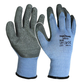 TOP STRONG Manusi de lucru cauciucate gri TS Complet acoperite cu latex Tricotaj fara cusaturi Top Strong - scule electrice si unelte profesionale - BricoMart