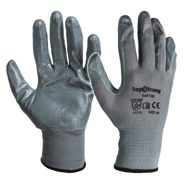 TOP STRONG Manusi de protectie nitril gi TS Complet acoperite cu nitril Tricotaj fara cusaturi Top Strong - scule electrice si unelte profesionale - BricoMart