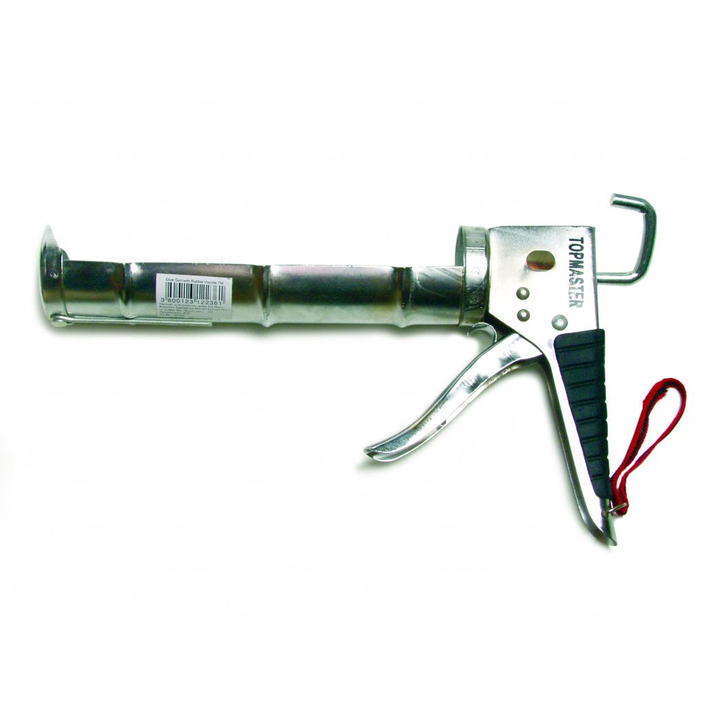 TOP STRONG Pistol pentru tub silicon 9"/225mm cu maner cauciucat TS Corp metalic usor Cromat Top Strong - scule electrice si unelte profesionale - BricoMart
