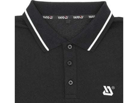 TRICOU POLO NEGRU, MARIMEA 3XL Yato YT - 78605 - 200 g, 48cm, 66cm, 52cm Yato - scule electrice si unelte profesionale - BricoMart
