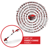 Trimmer de tuns iarba/gazon pe acumulator Einhell GE - CT 18/28 Li - Solo Power X - Change (Li - Ion, 18 V, filet cu latime de taiere de 28 cm, cap motor rotativ si inclinabil, livrare fara acumulator sau incarcator Einhell - scule electrice si unelte profesionale - BricoMart