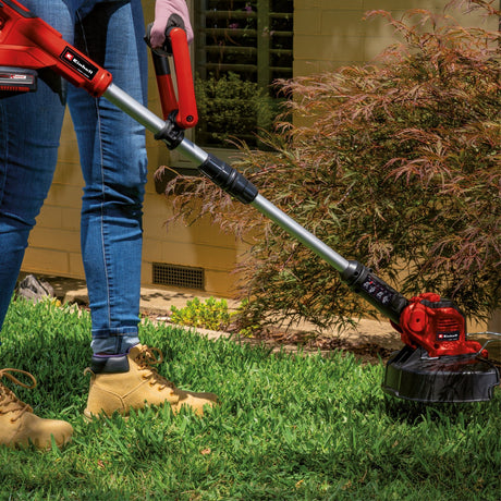 Trimmer de tuns iarba/gazon pe acumulator Einhell GE - CT 18/28 Li TC - Solo Power X - Change (Li - ion, 18 V, incl. carucior de tuns, fir cu latime de taiere de 28 cm, livrare fara acumulator sau incarcator Einhell - scule electrice si unelte profesionale - BricoMart