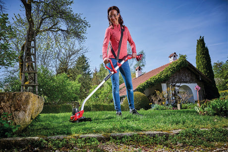 Trimmer de tuns iarba/gazon pe acumulator Einhell GE - CT 18/33 Li E - Solo Power X - Change (18 V, latime de taiere 33 cm, Flowerguard, mecanism de alimentare automata, include bobina de filament, fara acumulator Einhell - scule electrice si unelte profesionale - BricoMart