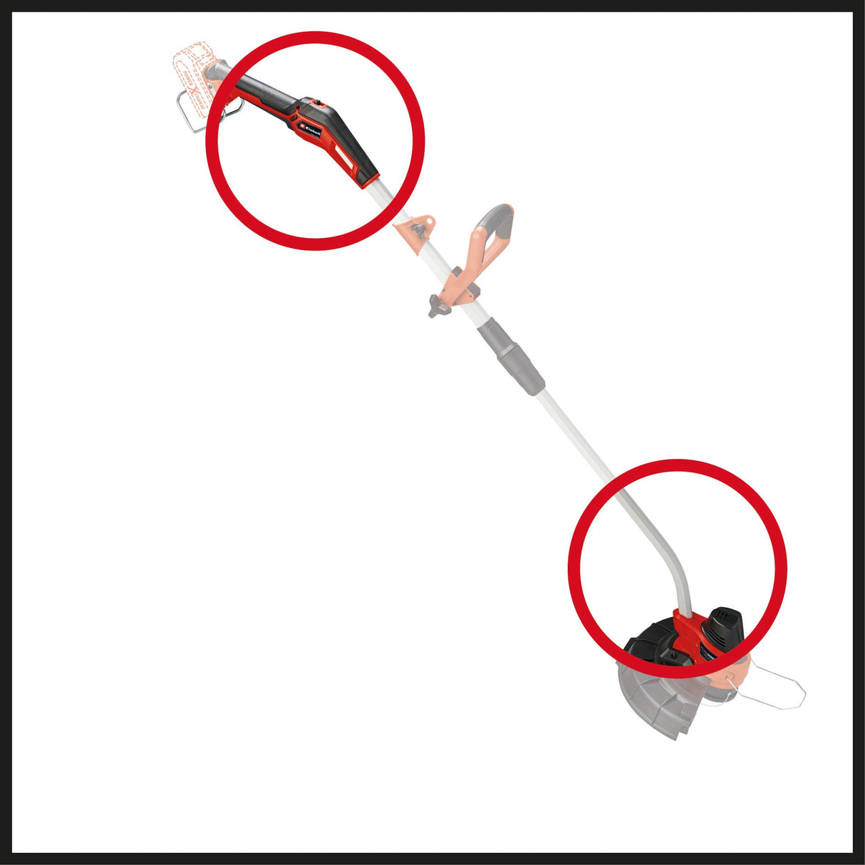 Trimmer de tuns iarba/gazon pe acumulator Einhell GE - CT 18/33 Li E - Solo Power X - Change (18 V, latime de taiere 33 cm, Flowerguard, mecanism de alimentare automata, include bobina de filament, fara acumulator Einhell - scule electrice si unelte profesionale - BricoMart