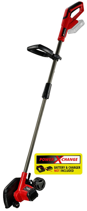 Trimmer de tuns iarba/gazon pe acumulator Einhell GE - LE 18/190 Li - Solo Power X - Change (18V, reglare adancime in 3 trepte 29,5–38 mm, lungime de taiere 19cm, ax divizat, roti, fara acumulator Einhell - scule electrice si unelte profesionale - BricoMart