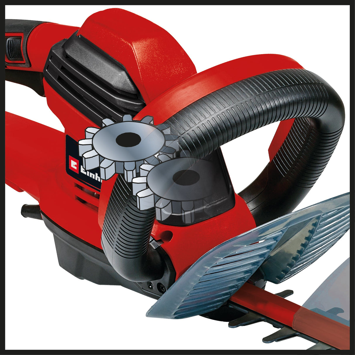 Trimmer electric pentru gard viu Einhell GE - EH 7067 (700 W, lama din otel slefuit cu diamant, taiat cu laser, angrenaj metalic, protectie la impact, inclusiv protectie la taietor Einhell - scule electrice si unelte profesionale - BricoMart