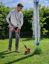 Trimmer pe acumulator Einhell GE-CT 18/25-1 Li-Solo Power X-Change, 18 V, latime taiere 25 cm, cap motor rotativ si inclinabil, inclusiv 20 lame plastic de rezerva, 1 bobina fir trimmer, fara baterie - imagine 4