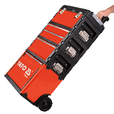 TROLER SCULE metal YATO YT - 09104 , 3 COMPARTIMENTE , echipat 78 de elemente YATO - scule electrice si unelte profesionale - BricoMart