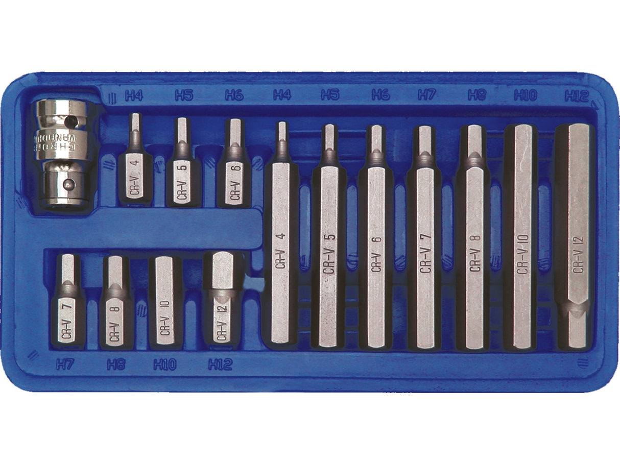 TRUSA 15 BITI VOREL 66720 HEX. CR - V VOREL - scule electrice si unelte profesionale - BricoMart