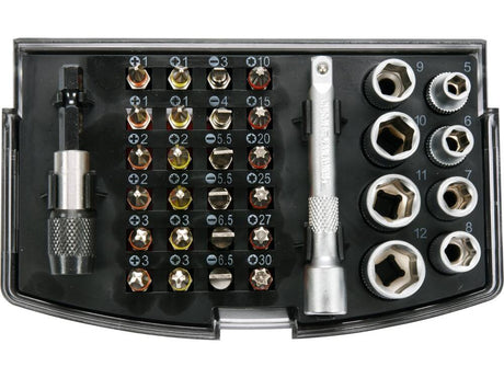 TRUSA 34 BITI YATO YT - 04623 CU ADAPTOR SI PRELUNGITOR YATO - scule electrice si unelte profesionale - BricoMart