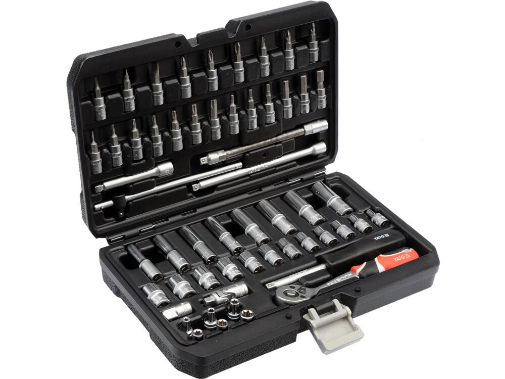 TRUSA CHEI TUBULARE+ YATO YT-14501 BITI 1/4, 56 BUC YATO - scule electrice si unelte profesionale - BricoMart
