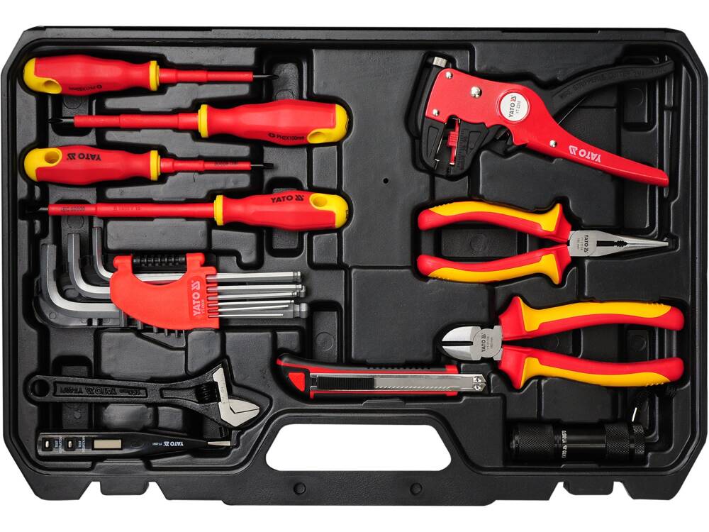 TRUSA SCULE ELECTRICIENI, YATO YT - 39009 68 PIESE YATO - scule electrice si unelte profesionale - BricoMart