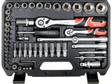 TRUSA TUBULARE 1/4'', 1/2'' 93 PIESE Yato YT - 38784 - 6.3 mm, 12.7 mm, CrV Yato - scule electrice si unelte profesionale - BricoMart