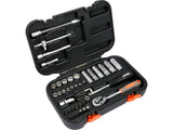 TRUSA TUBULARE 1/4, STHOR 58641 42 PIESE STHOR - scule electrice si unelte profesionale - BricoMart