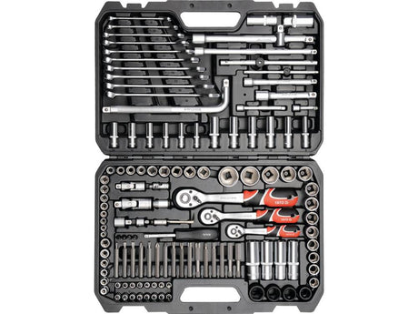 TRUSA TUBULARE SI YATO YT - 38872 ANTRENOR 1/2, 1/4, 3/8, 128 PIESE YATO - scule electrice si unelte profesionale - BricoMart