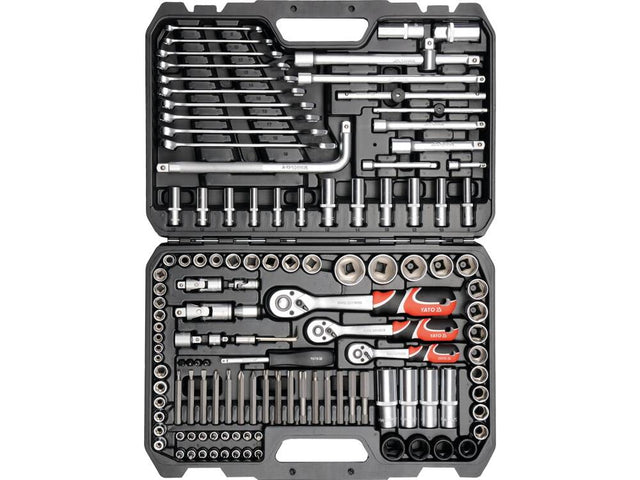 TRUSA TUBULARE SI YATO YT - 38872 ANTRENOR 1/2, 1/4, 3/8, 128 PIESE YATO - scule electrice si unelte profesionale - BricoMart