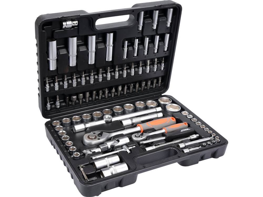 TRUSA TUBULARE STHOR 58687 94 PIESE 1/2 - 1/4 STHOR - scule electrice si unelte profesionale - BricoMart
