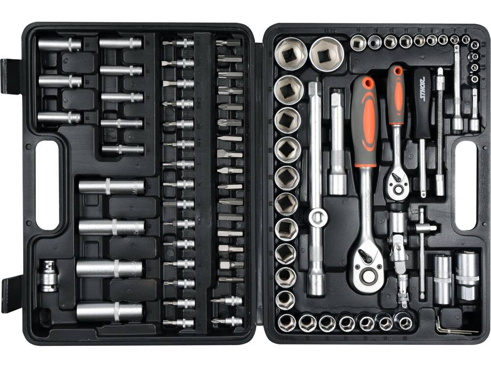 TRUSA TUBULARE STHOR 58687 94 PIESE 1/2 - 1/4 STHOR - scule electrice si unelte profesionale - BricoMart