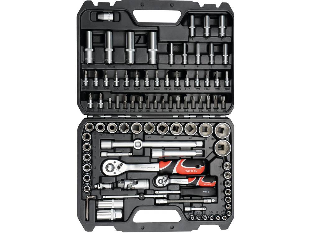 TRUSA TUBULARE YATO YT-12681 , 1/2-1/4 , 94 PIESE YATO - scule electrice si unelte profesionale - BricoMart